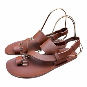 Vivobarefoot Women's Size 11 L 41 Opanka Sandals Brown Leather